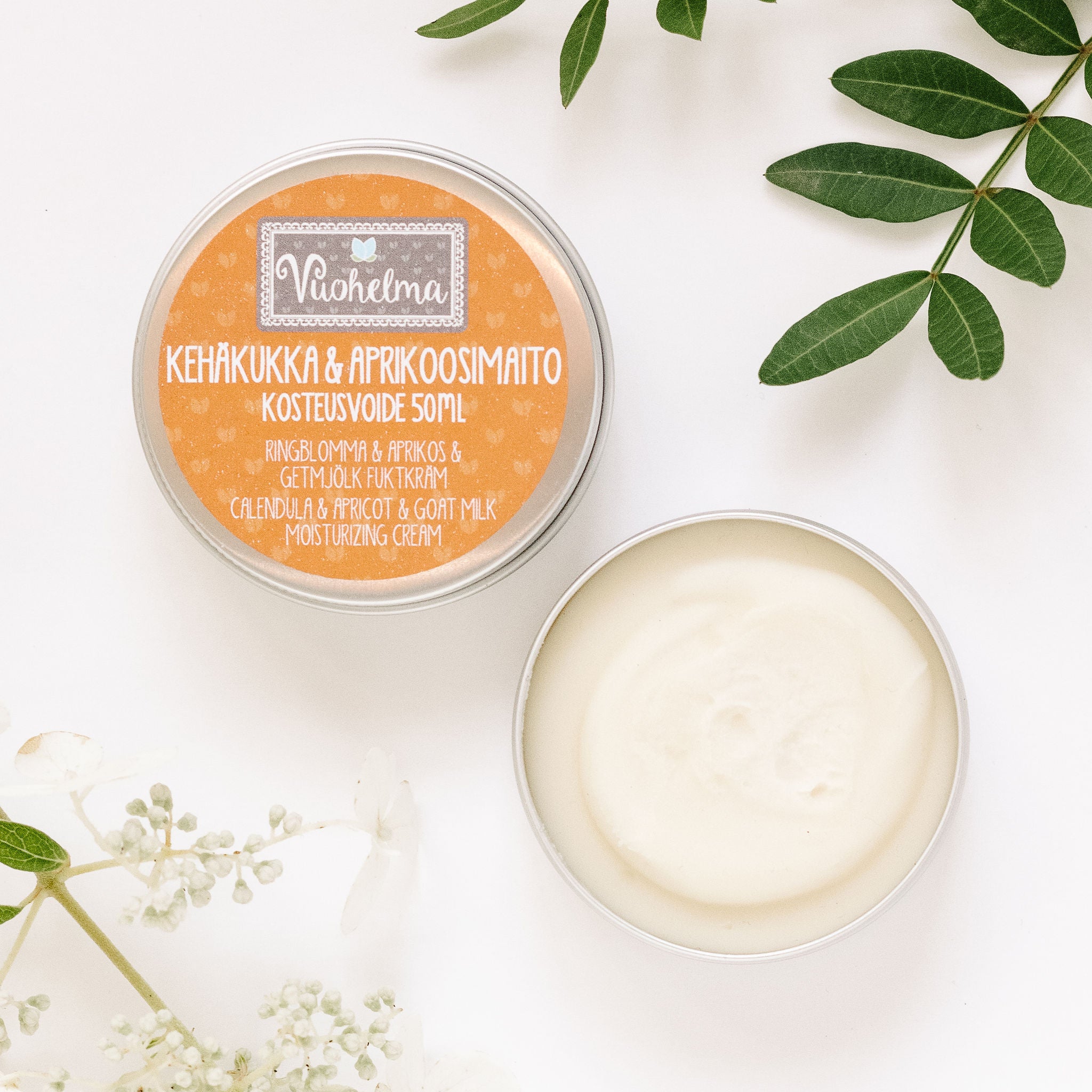 Täyteläinen kosteusvoide Kehäkukka & Aprikoosimaito 50 ml