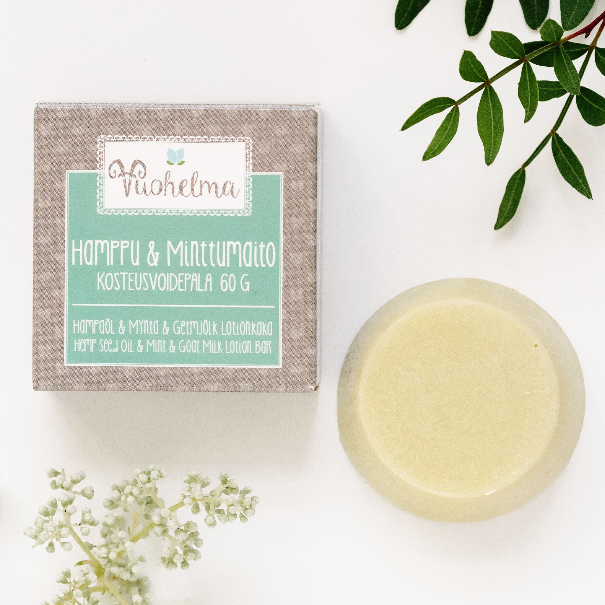 Kosteusvoidepala Hamppu & Minttumaito 60 g