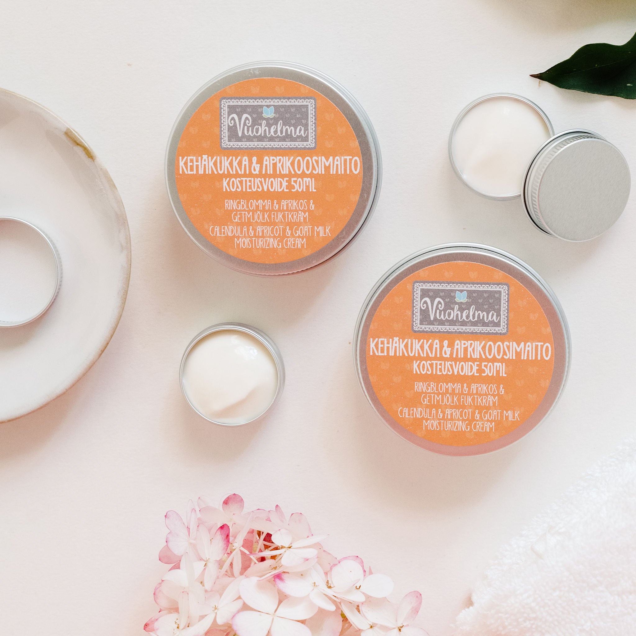 Näytepurkki Kehäkukka & Aprikoosimaitovoiteesta