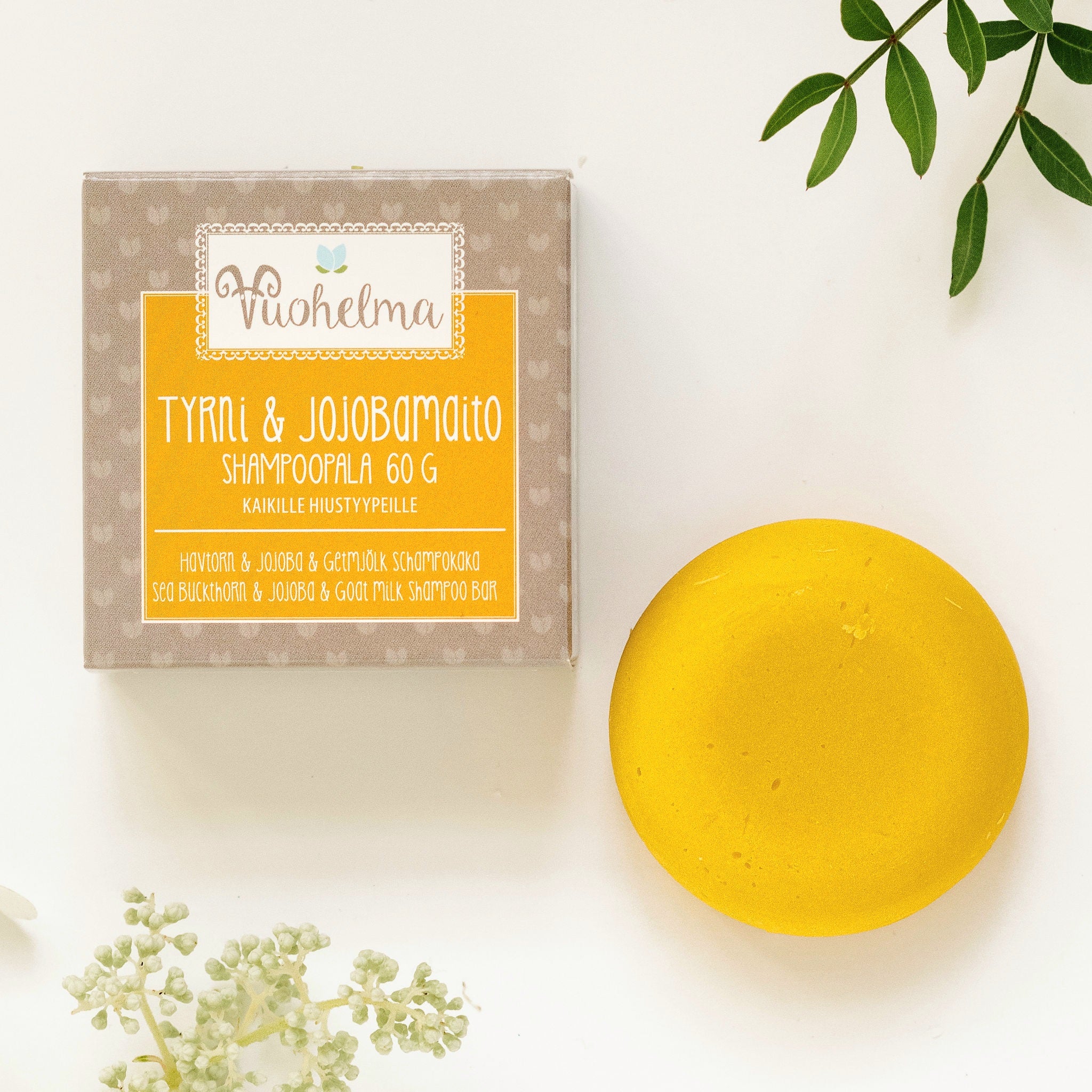 Setti - valinnainen shampoopala + Jojoba & Hunajamaito hoitoainepala